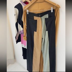 Pastiche two toned suede pants